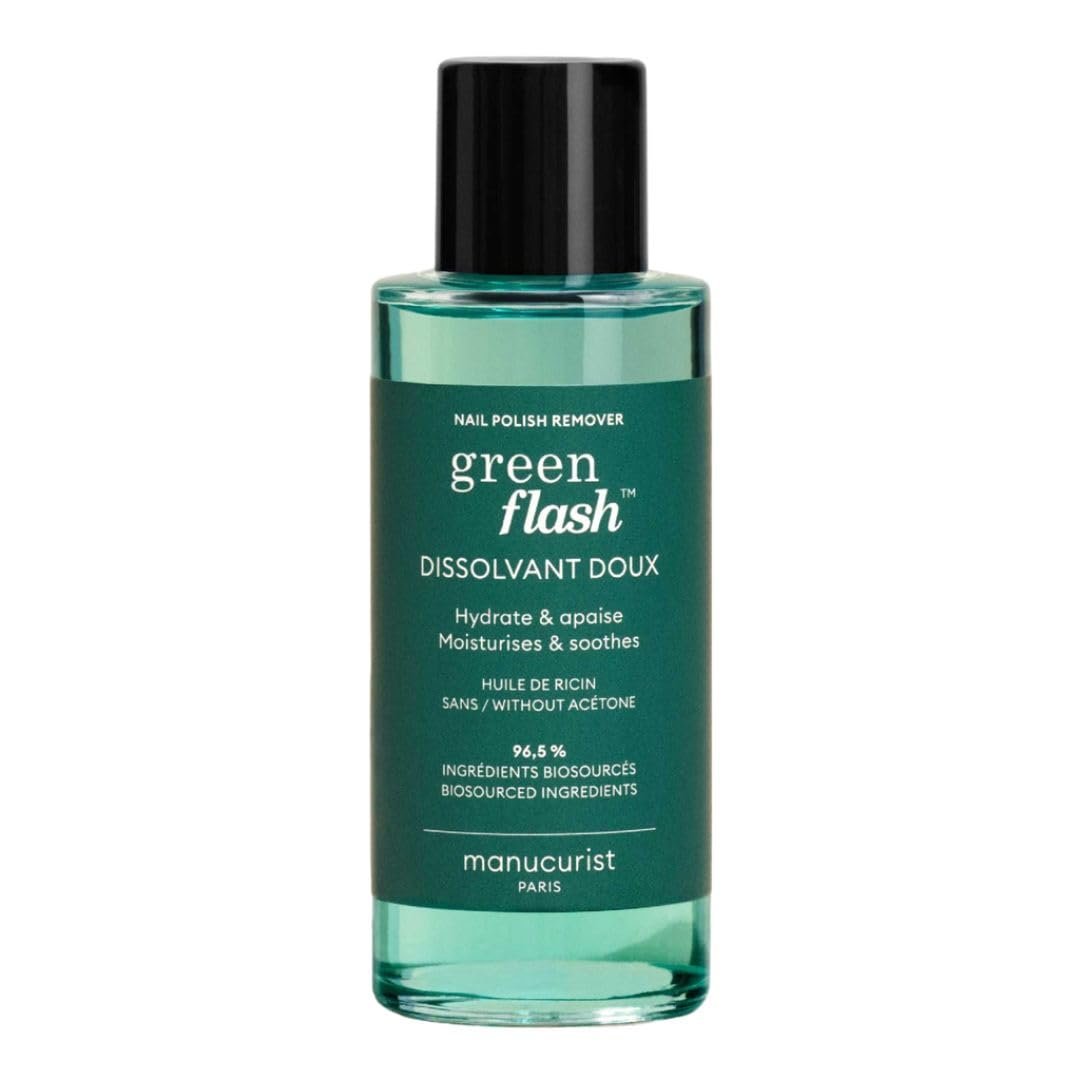 Manucurist – Green Flash Gel Nail Polish Remover – Effective Plant-Based – Acetone-Free – Floral Scent – 3.38 fl oz