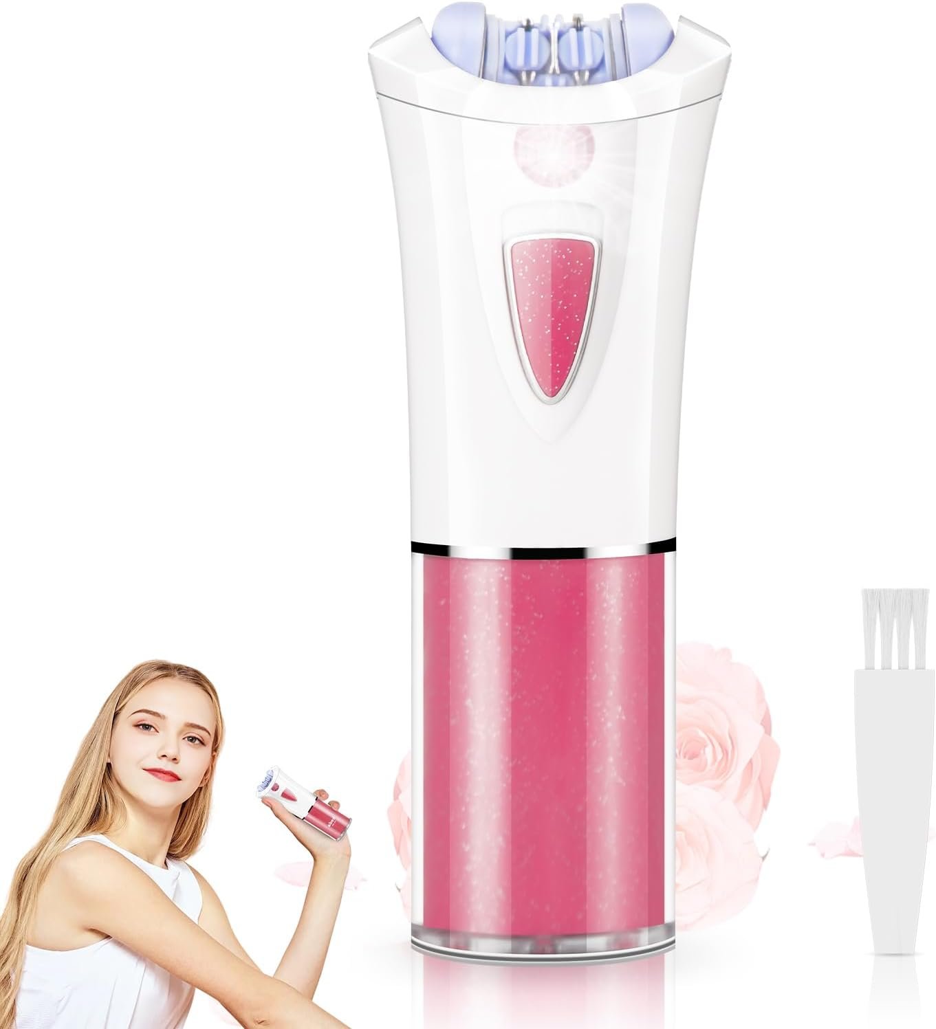 Smooth Glide Facial Epilator for Women, 2026 New Epilators Hair Removal with LED Light for Precision, Cordless Electric Hair Remover, Painless Epilator for Face/Arms/Bikini Area/Legs/Underarm