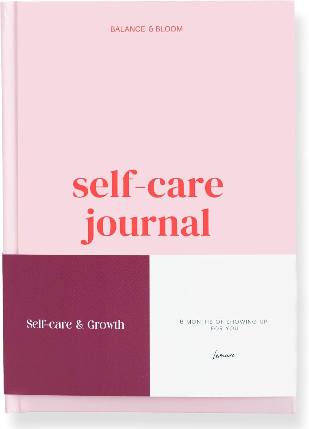 Lamare Self Care Journal for Women – 6 Month Guided Self Love Workbook for Women for Mindfulness, Clarity & Intentional Living – Womens Self Care Gifts – Pink