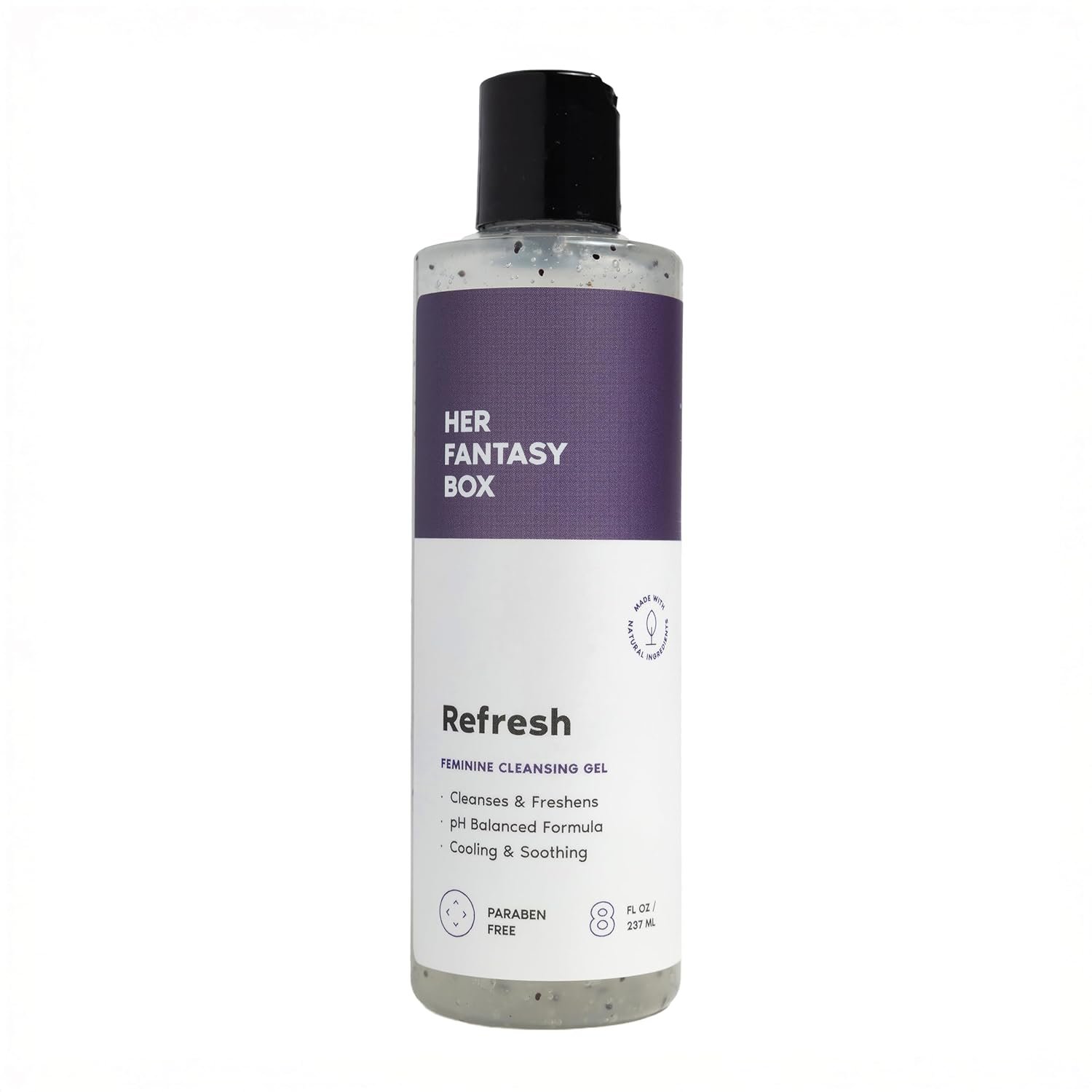 Her Fantasy Box | Refresh pH Balancing Shower Gel – Natural Feminine Hygiene Solution for Gentle Cleansing, Odor Control, and Skin Nourishment – pH-Balanced Formula for All Skin Types (8 oz)