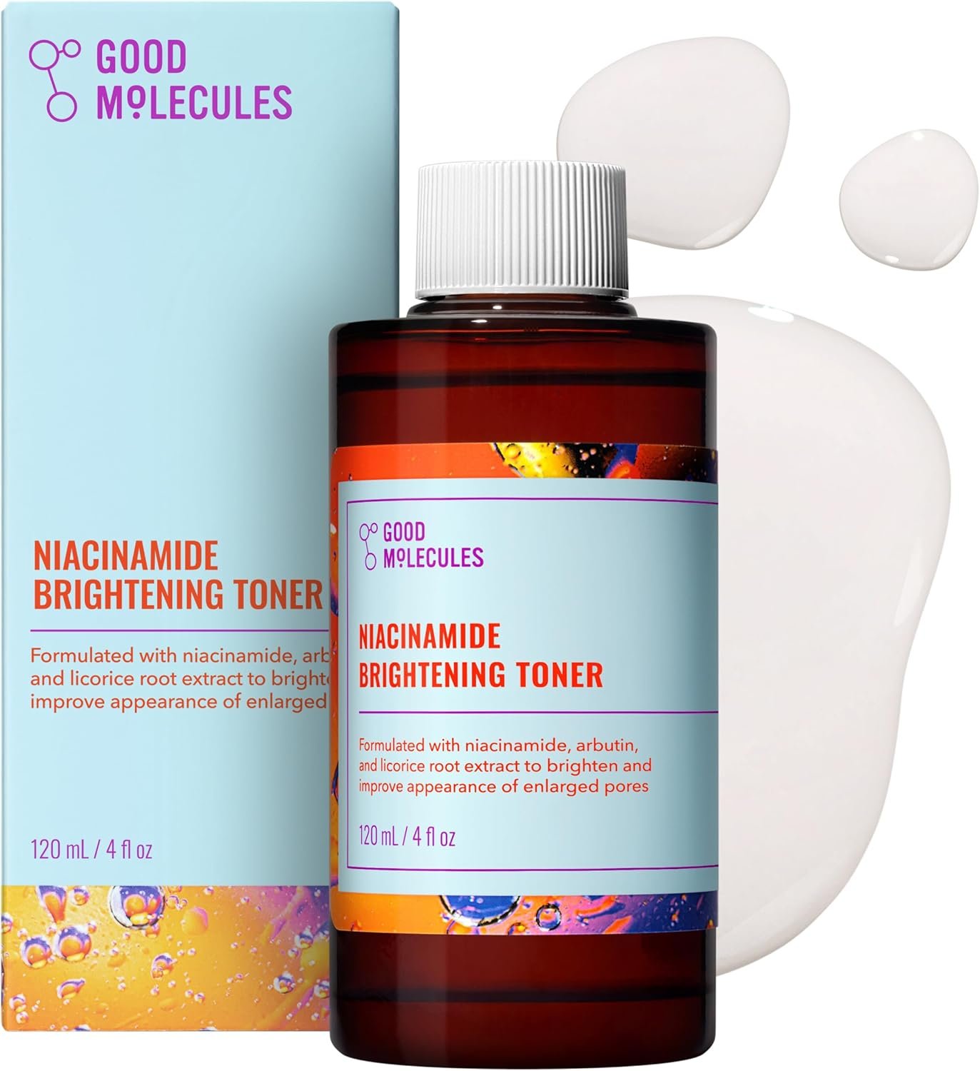 Good Molecules Niacinamide Brightening Toner – Toner for Face with Niacinamide and Arbutin for Skin Tone Balancing- Pore Minimizer, Facial Skin Care