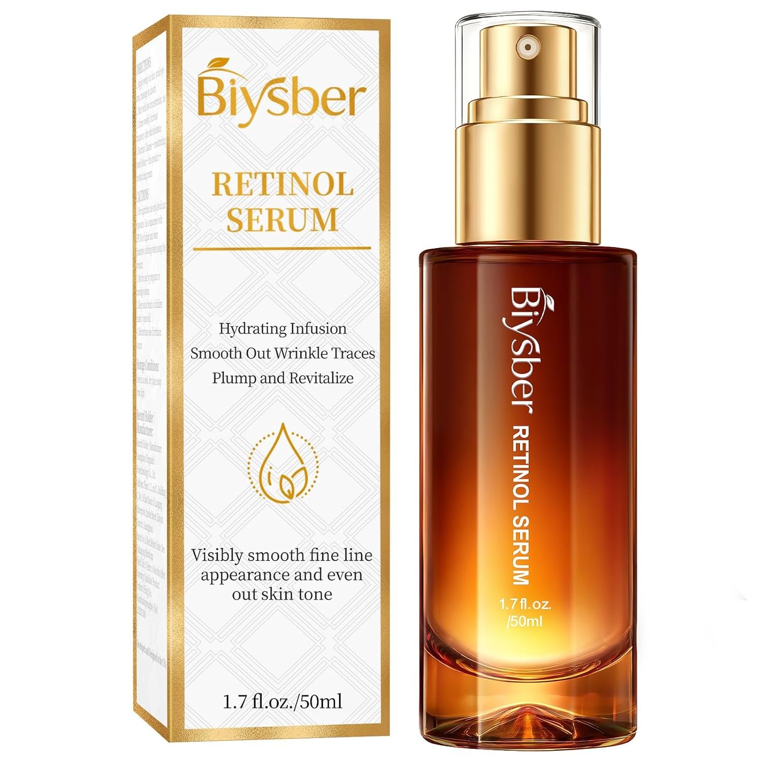 Retinol Collagen Serum for Face: Anti Aging &Anti Wrinkle Repair Peptide Serum with Hyaluronic Acid to Boost Hydration- Day/Night Facial Firming Neck Plump Skin Care for Women/Men(1.70 Fl Oz)